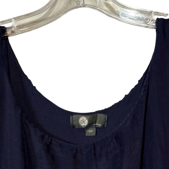 M Made In Italy, Navy Silk & Viscose Tunic Dress, Size M - Picture 9 of 9